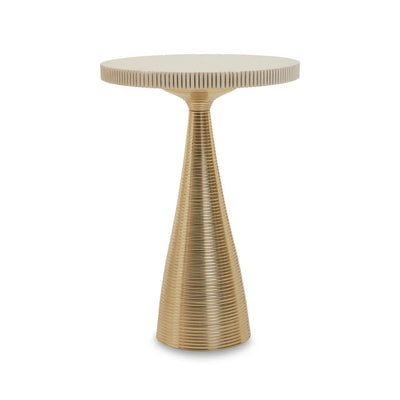 Noosa & Co. Living Martini White Stone Gold Side Table House of Isabella UK