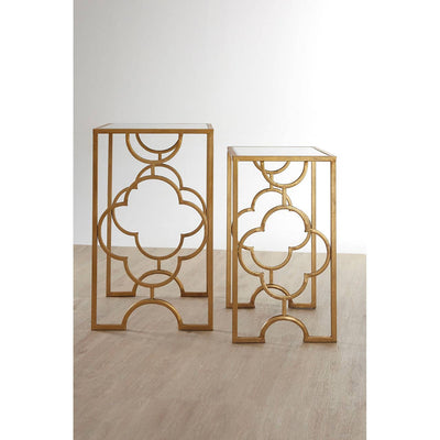 Noosa & Co. Living Merlin Gold Leaf Side Tables – Set Of 2 House of Isabella UK