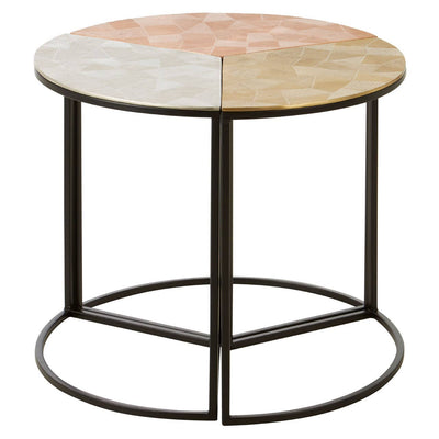 Noosa & Co. Living Mirano Set Of 3 Assorted Round Side Tables House of Isabella UK