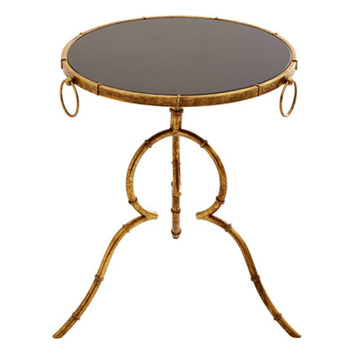 Noosa & Co. Living Monroe Black Tempered Glass Top Accent Table House of Isabella UK