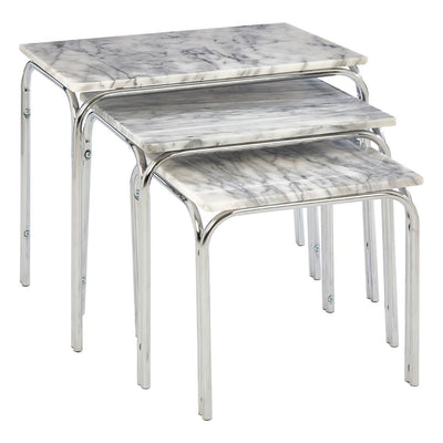 Noosa & Co. Living Nest Of 3 Tables With Chrome Base House of Isabella UK