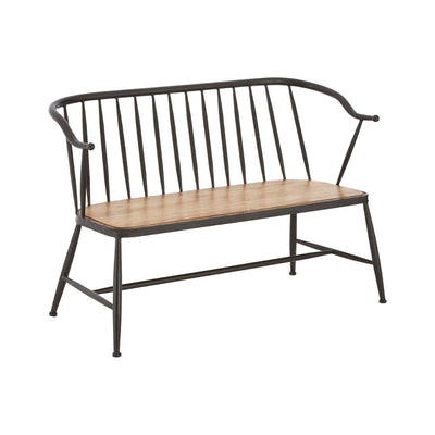 Noosa & Co. Living New Foundry Ash Wood And Metal Bench Chair House of Isabella UK
