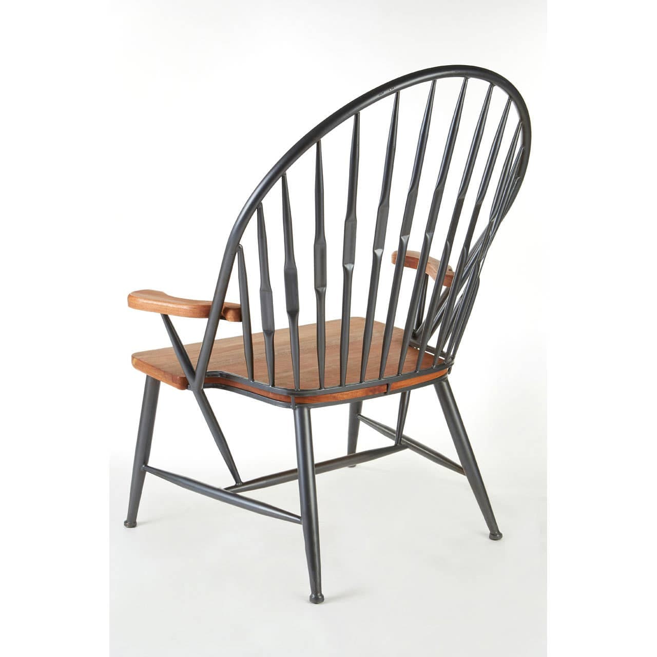 Noosa & Co. Living New Foundry Walnut Wood And Metal Armchair House of Isabella UK