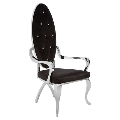 Noosa & Co. Living Novara Silver Baroque Chair House of Isabella UK