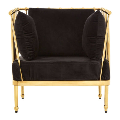 Noosa & Co. Living Novo Chair With Gold Finish Tapered Arms House of Isabella UK