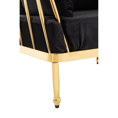 Noosa & Co. Living Novo Chair With Gold Finish Tapered Arms House of Isabella UK