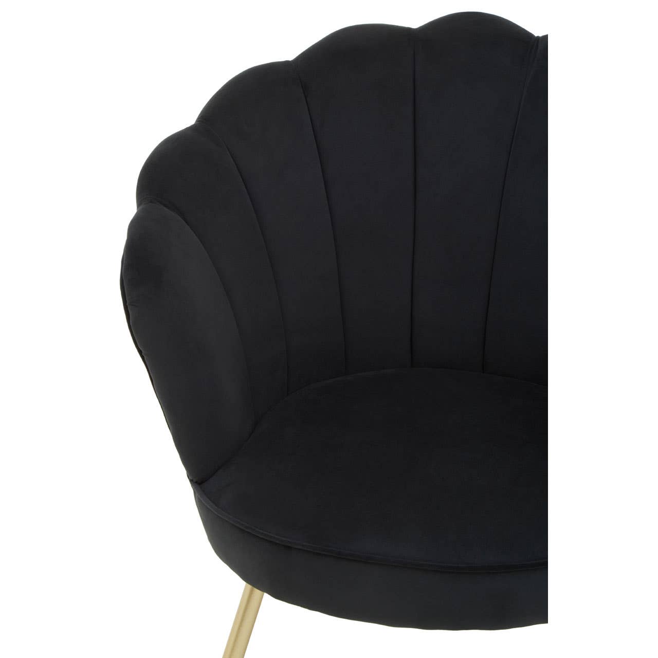 Noosa & Co. Living Ovala Black Velvet Scalloped Chair House of Isabella UK