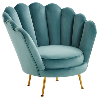 Noosa & Co. Living Ovala Blue Scalloped Chair House of Isabella UK