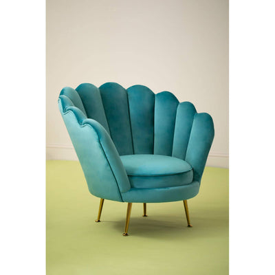 Noosa & Co. Living Ovala Blue Scalloped Chair House of Isabella UK