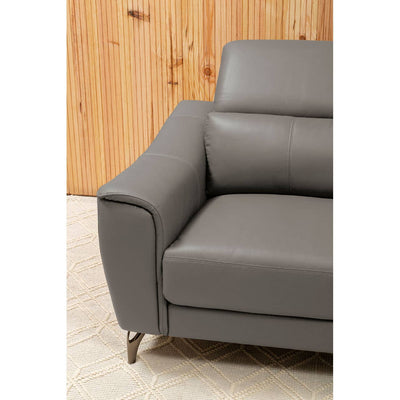Noosa & Co. Living Padua 2 Seat Grey Leather Sofa House of Isabella UK