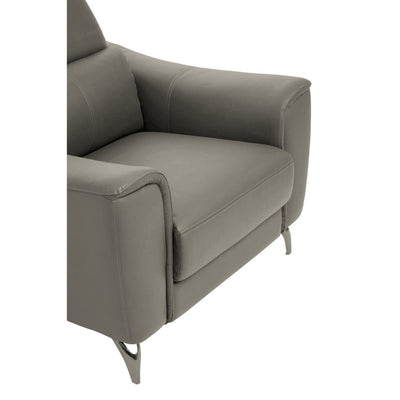 Noosa & Co. Living Padua Grey Finish Leather Armchair House of Isabella UK