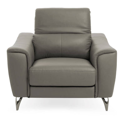 Noosa & Co. Living Padua Grey Finish Leather Armchair House of Isabella UK