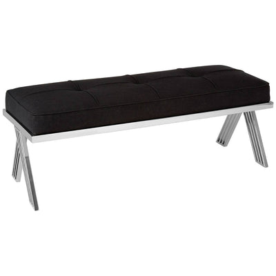 Noosa & Co. Living Piermount Silver Finish Bench House of Isabella UK