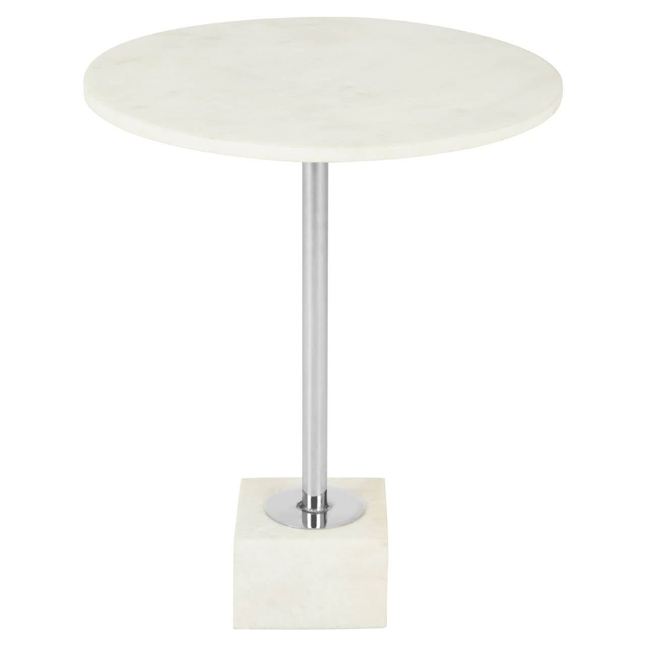 Noosa & Co. Living Rabia White Marble Side Table House of Isabella UK