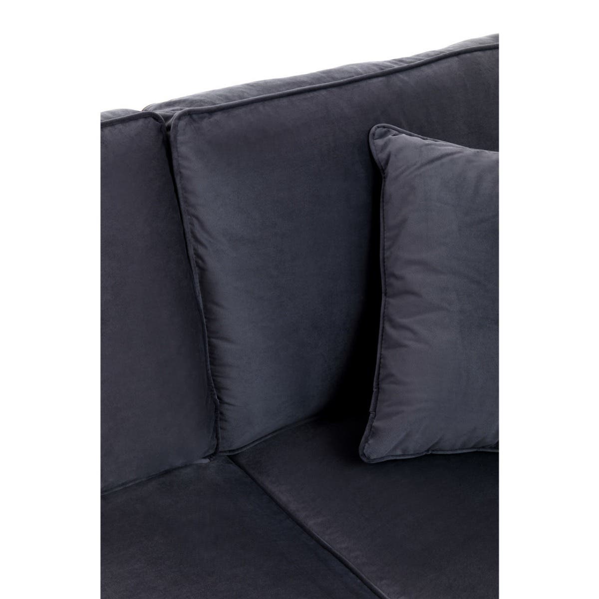 Noosa & Co. Living Ralph Three Seat Black Velvet Sofa House of Isabella UK