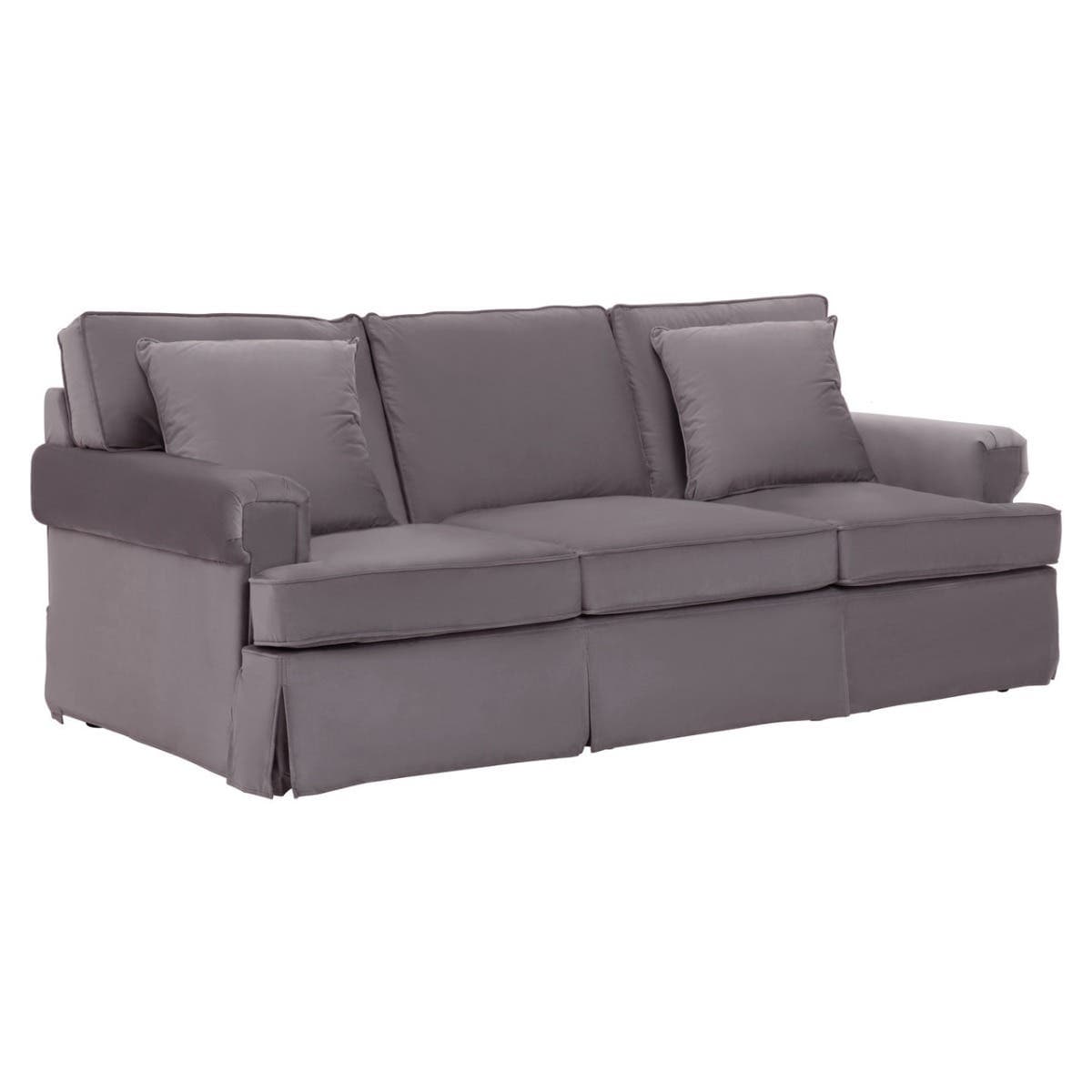 Noosa & Co. Living Ralph Three Seat Grey Velvet Sofa House of Isabella UK