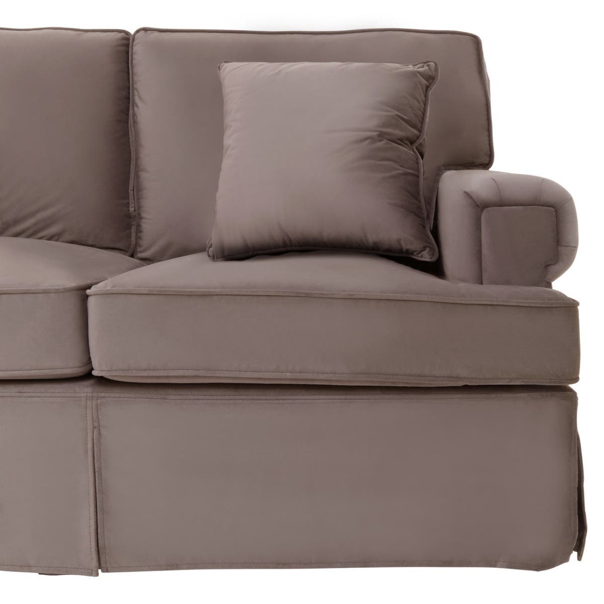 Noosa & Co. Living Ralph Three Seat Mink Velvet Sofa House of Isabella UK