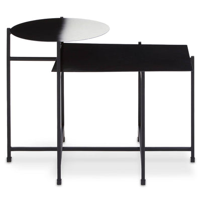 Noosa & Co. Living Ramus Two Tier Black And White Ombre Side Table House of Isabella UK