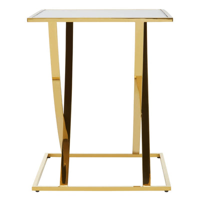 Noosa & Co. Living Reena Gold Finish Side Table House of Isabella UK