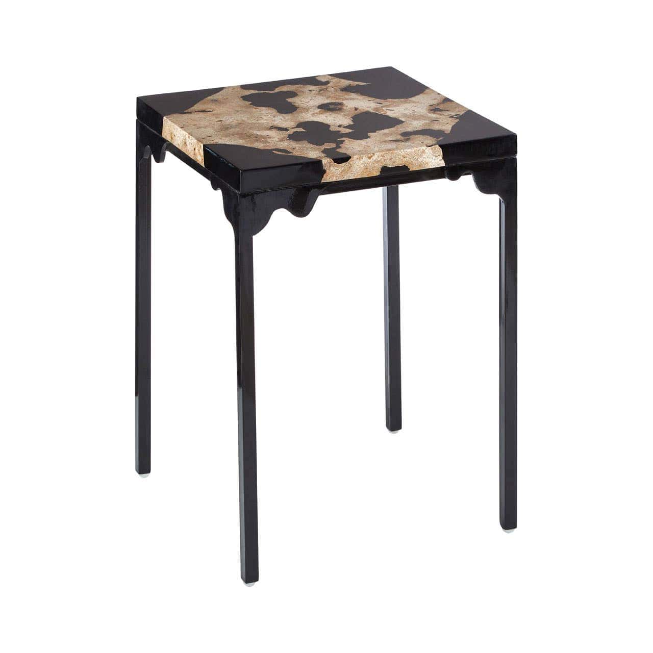 Noosa & Co. Living Relic Cheese Stone/Black Resin Side Table House of Isabella UK