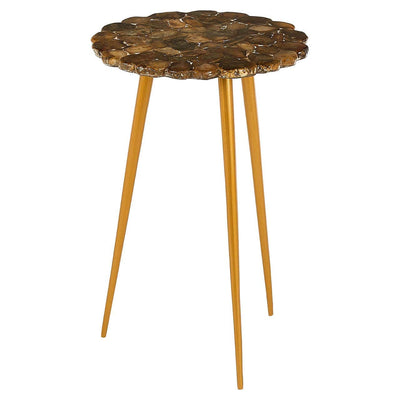 Noosa & Co. Living Relic Round / Brass Finish Legs Side Table House of Isabella UK