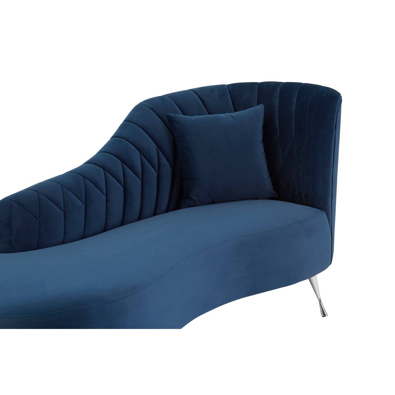 Noosa & Co. Living Rene Dark Blue Velvet Right Arm Chaise Longue House of Isabella UK