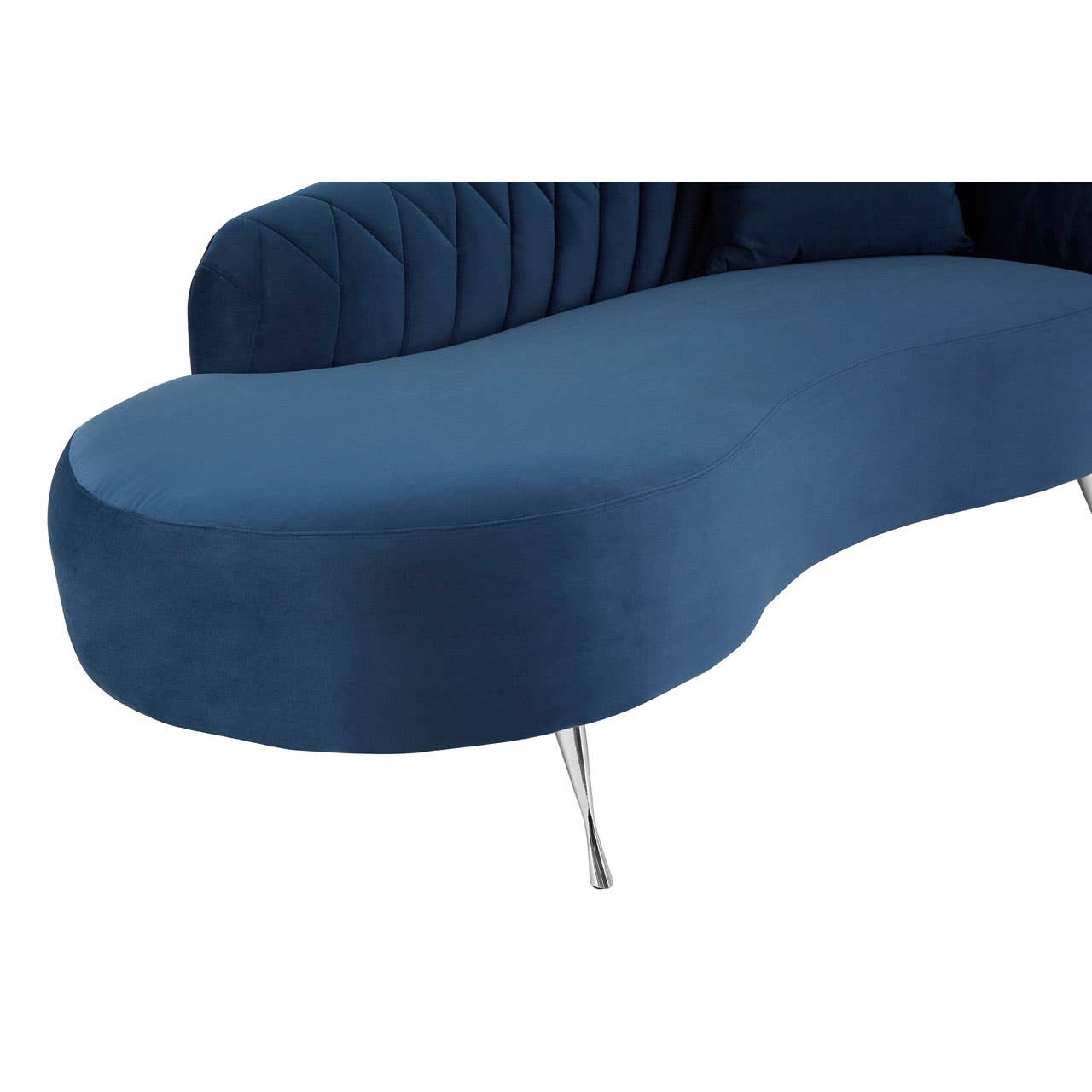 Noosa & Co. Living Rene Dark Blue Velvet Right Arm Chaise Longue House of Isabella UK
