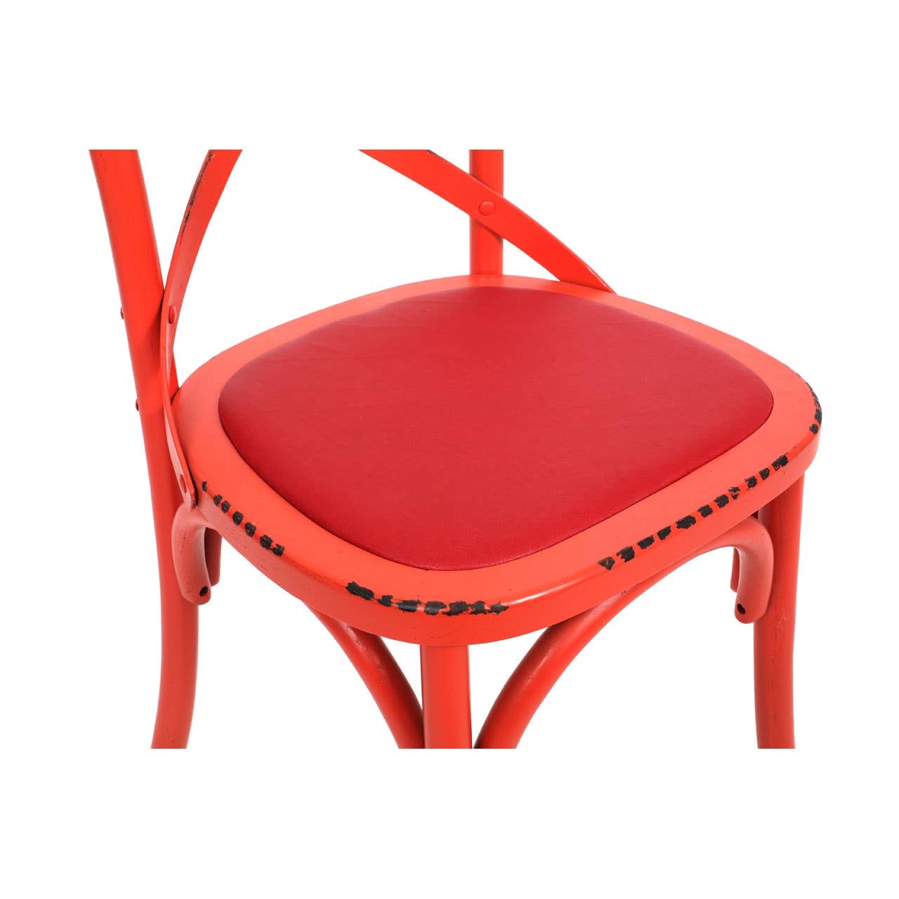 Noosa & Co. Living Retro Red Cross Back Chair House of Isabella UK