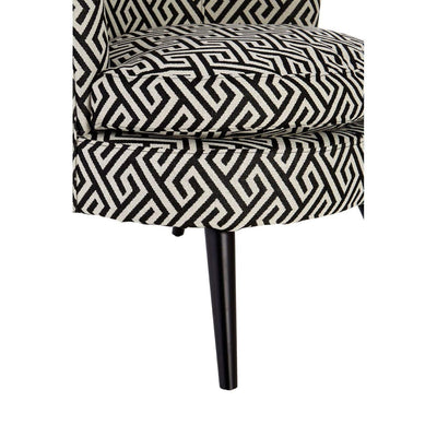 Noosa & Co. Living Round Black And White Greek Key Armchair House of Isabella UK