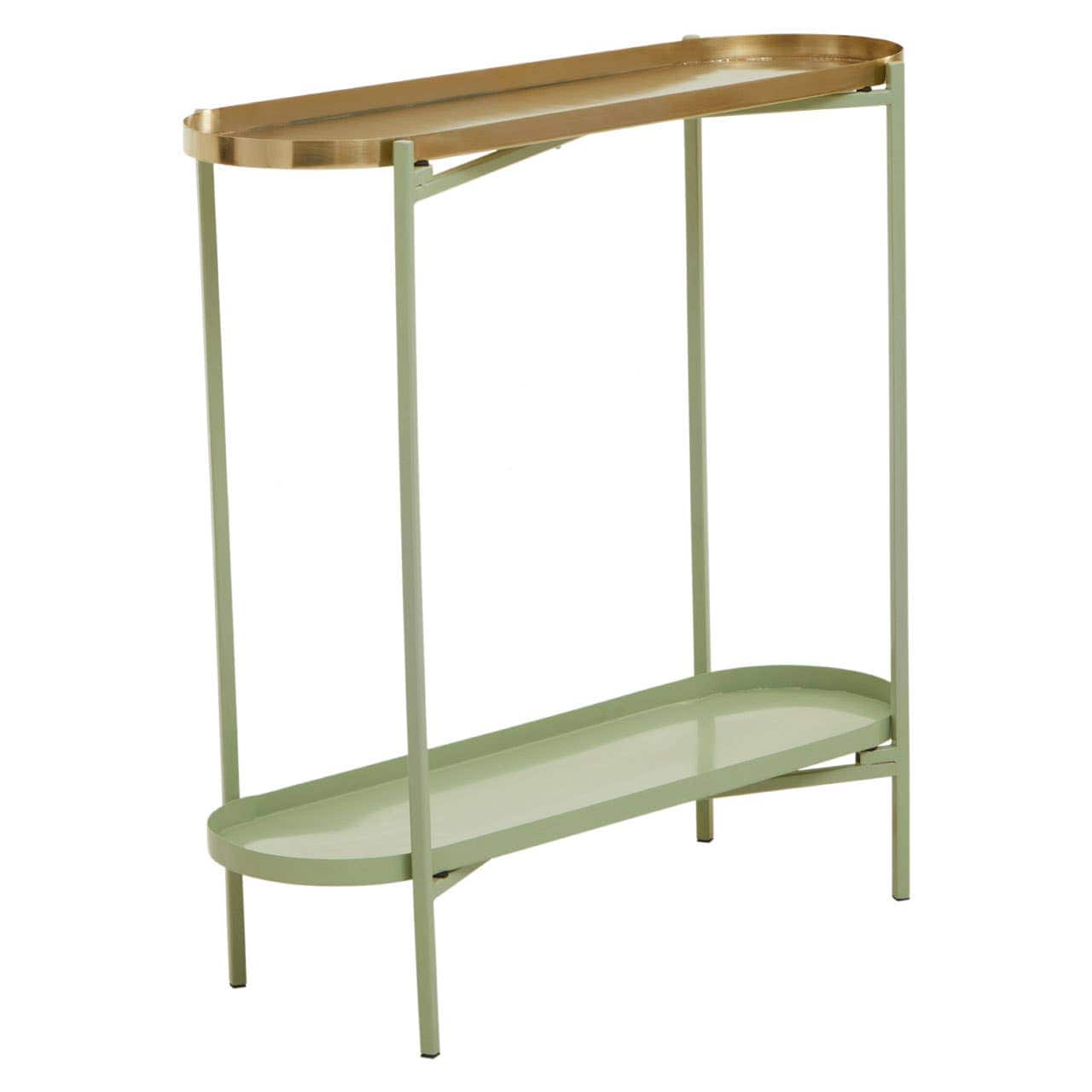 Noosa & Co. Living Sabia Green And Gold Iron Console Table House of Isabella UK