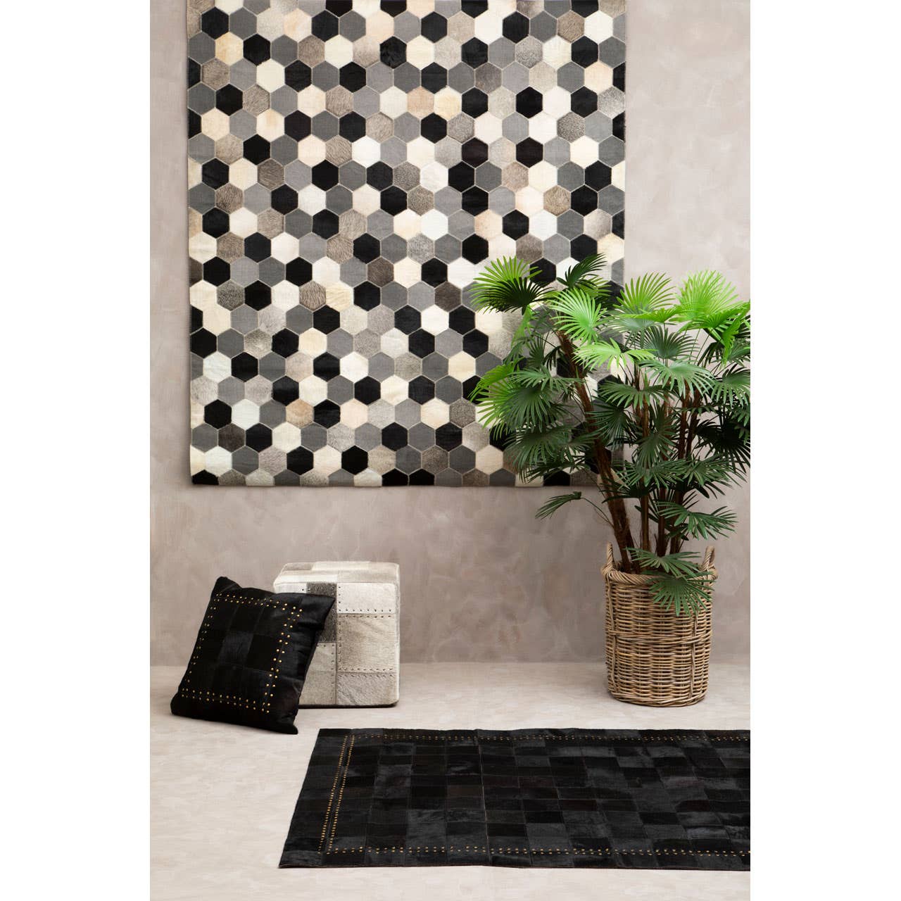Noosa & Co. Living Safira Large Rug With Stud Detail House of Isabella UK