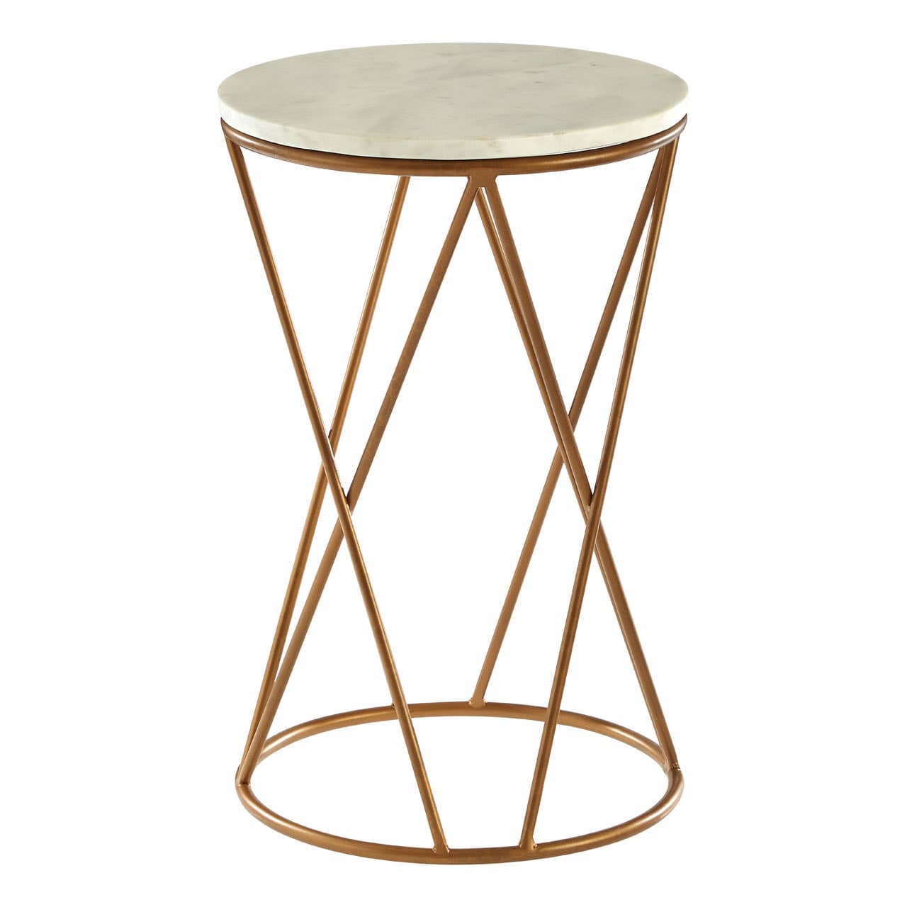 Noosa & Co. Living Shalimar Gold Cross Stand Side Table House of Isabella UK