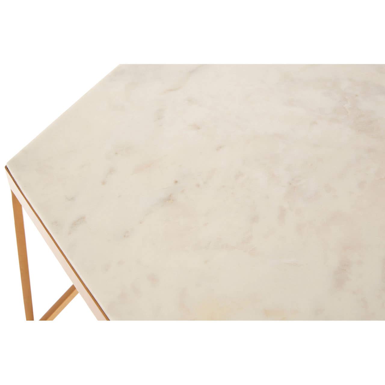 Noosa & Co. Living Shalimar Hexagonal Marble Top Side Table House of Isabella UK