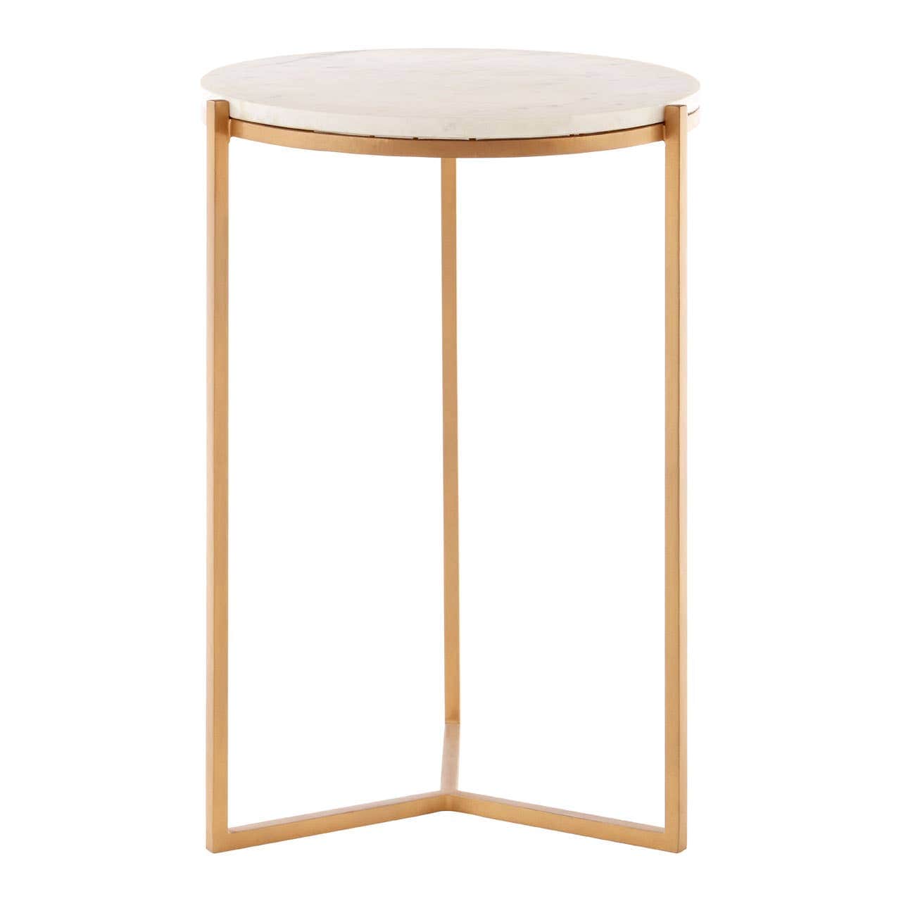 Noosa & Co. Living Shalimar Marble/Gold Round Table House of Isabella UK