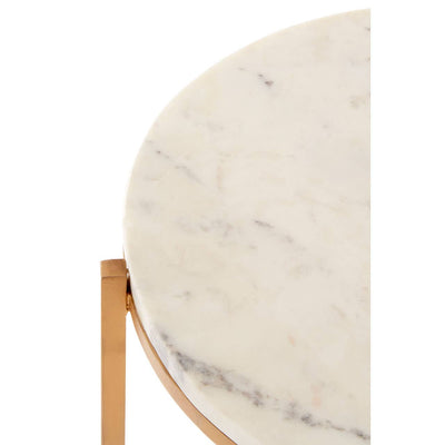 Noosa & Co. Living Shalimar Marble/Gold Round Table House of Isabella UK