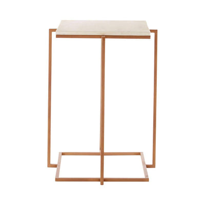 Noosa & Co. Living Shalimar Side Table With Gold Finish Legs House of Isabella UK