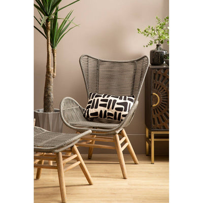 Noosa & Co. Living Sisal Latte Rope Lounge Chair & Footstool House of Isabella UK