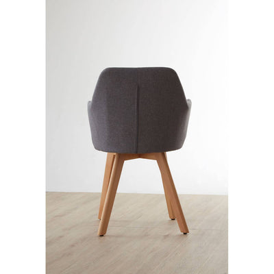 Noosa & Co. Living Stockholm Grey Fabric Chair With Wood Legs House of Isabella UK