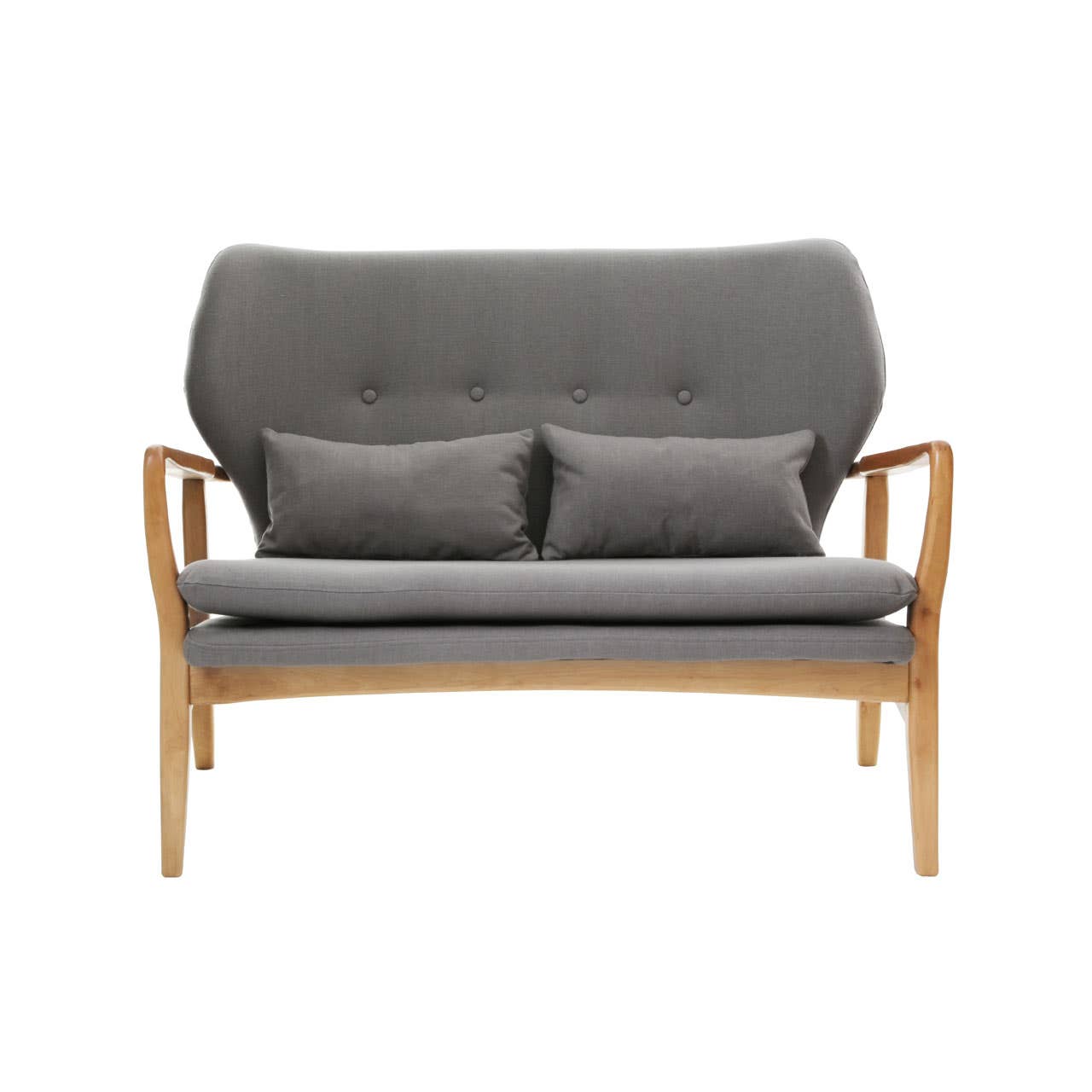 Noosa & Co. Living Stockholm Grey Sofa With Birchwood Frame House of Isabella UK