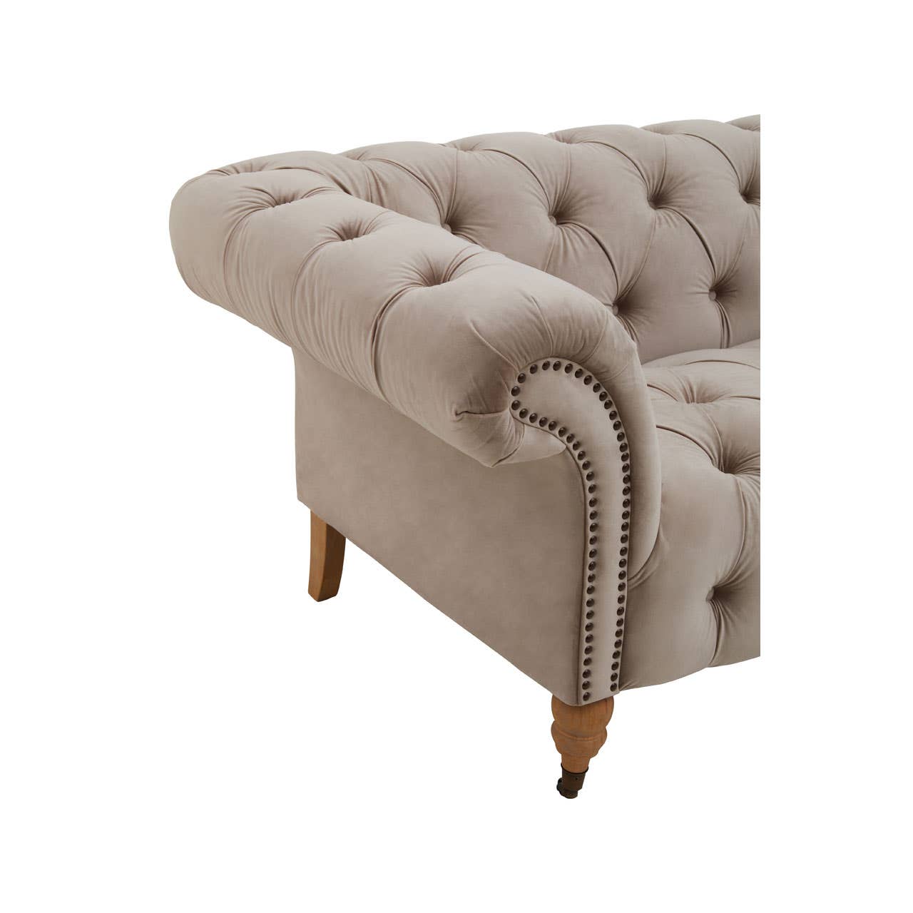 Noosa & Co. Living Suri Three Seat Natural Velvet Sofa House of Isabella UK