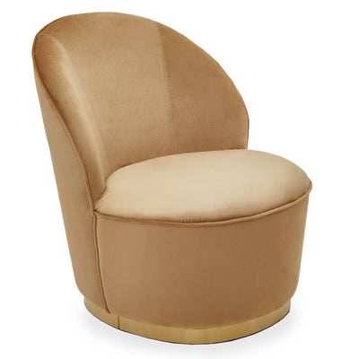 Noosa & Co. Living Tamra Gold And Beige Velvet Chair House of Isabella UK