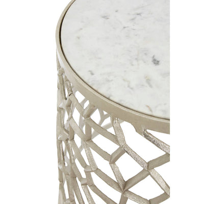 Noosa & Co. Living Templar Nickel / Marble Side Tables House of Isabella UK