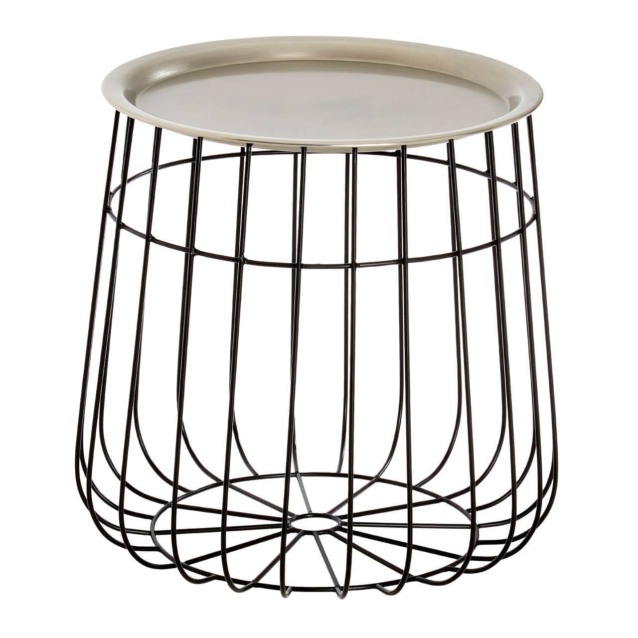 Noosa & Co. Living Templar Silver / Black Wire Detail Side Table House of Isabella UK