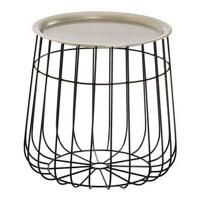 Noosa & Co. Living Templar Silver / Black Wire Detail Side Table House of Isabella UK