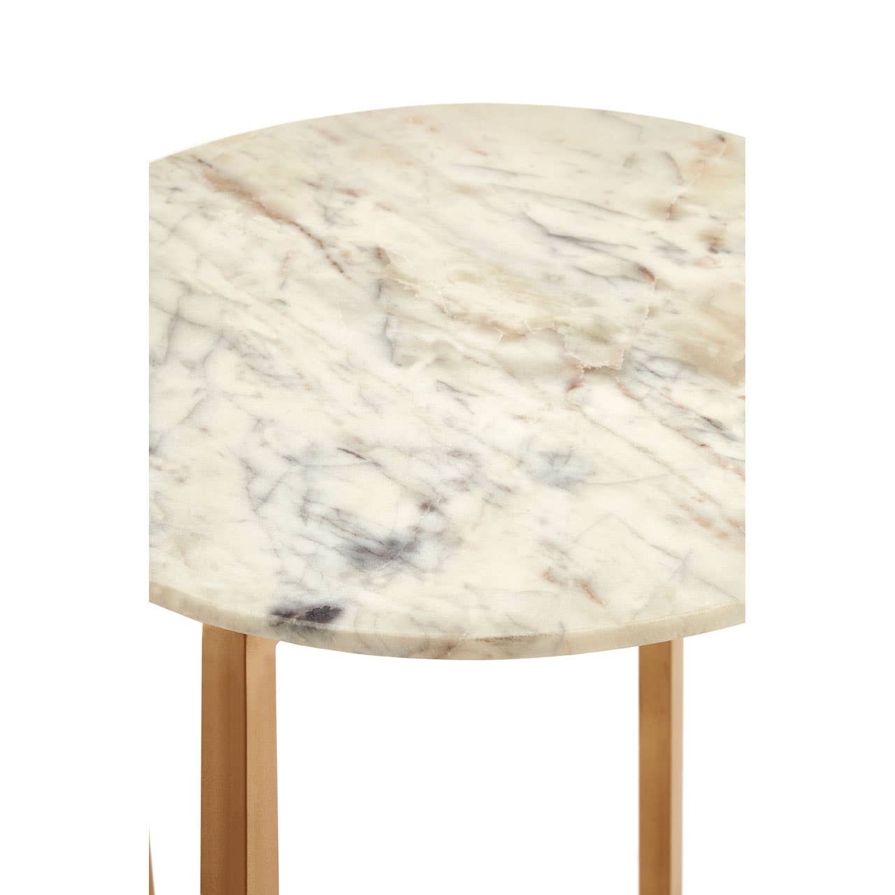 Noosa & Co. Living Templar White Marble Table With Lattice Base House of Isabella UK