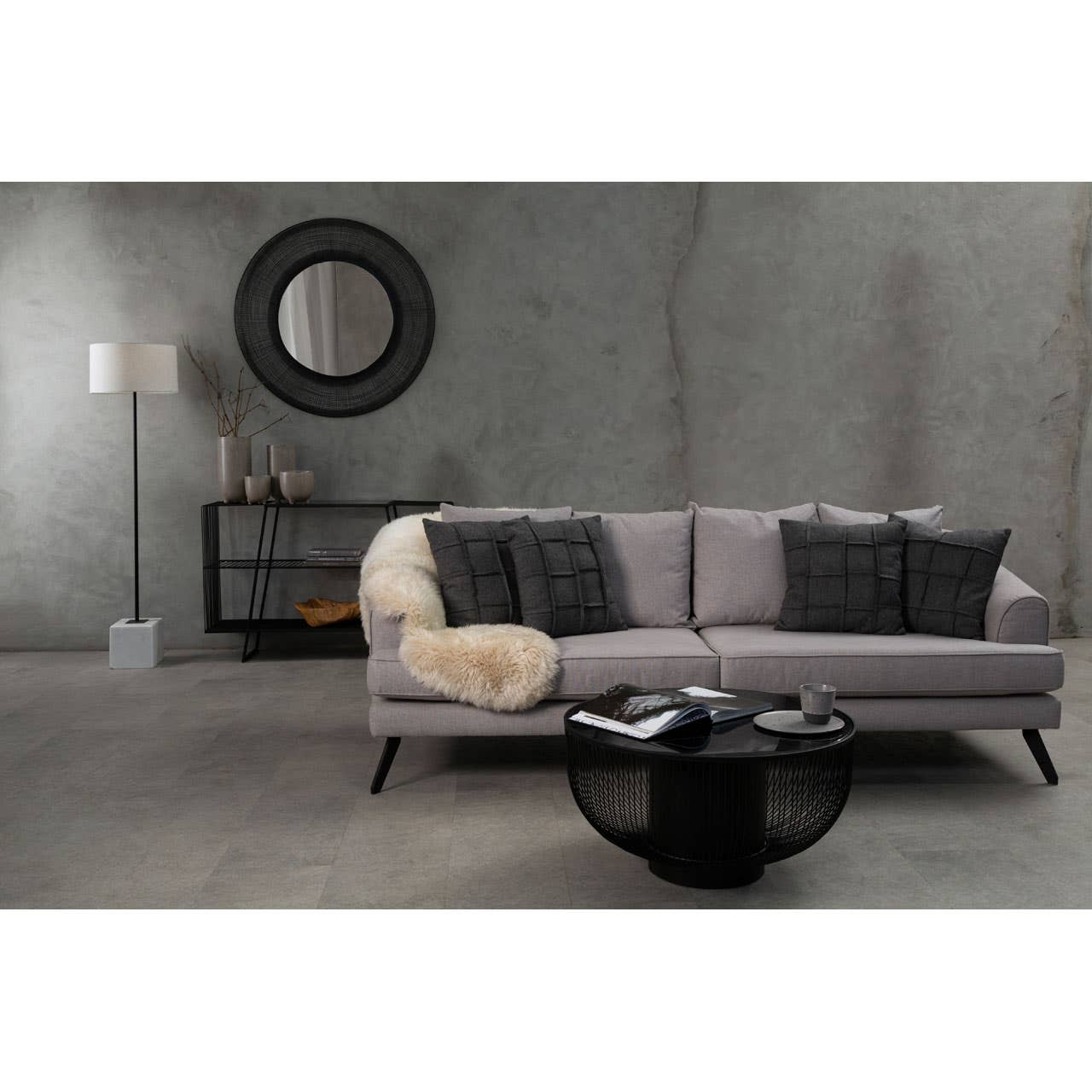 Noosa & Co. Living Trento Coffee Table With Black Glass Top House of Isabella UK