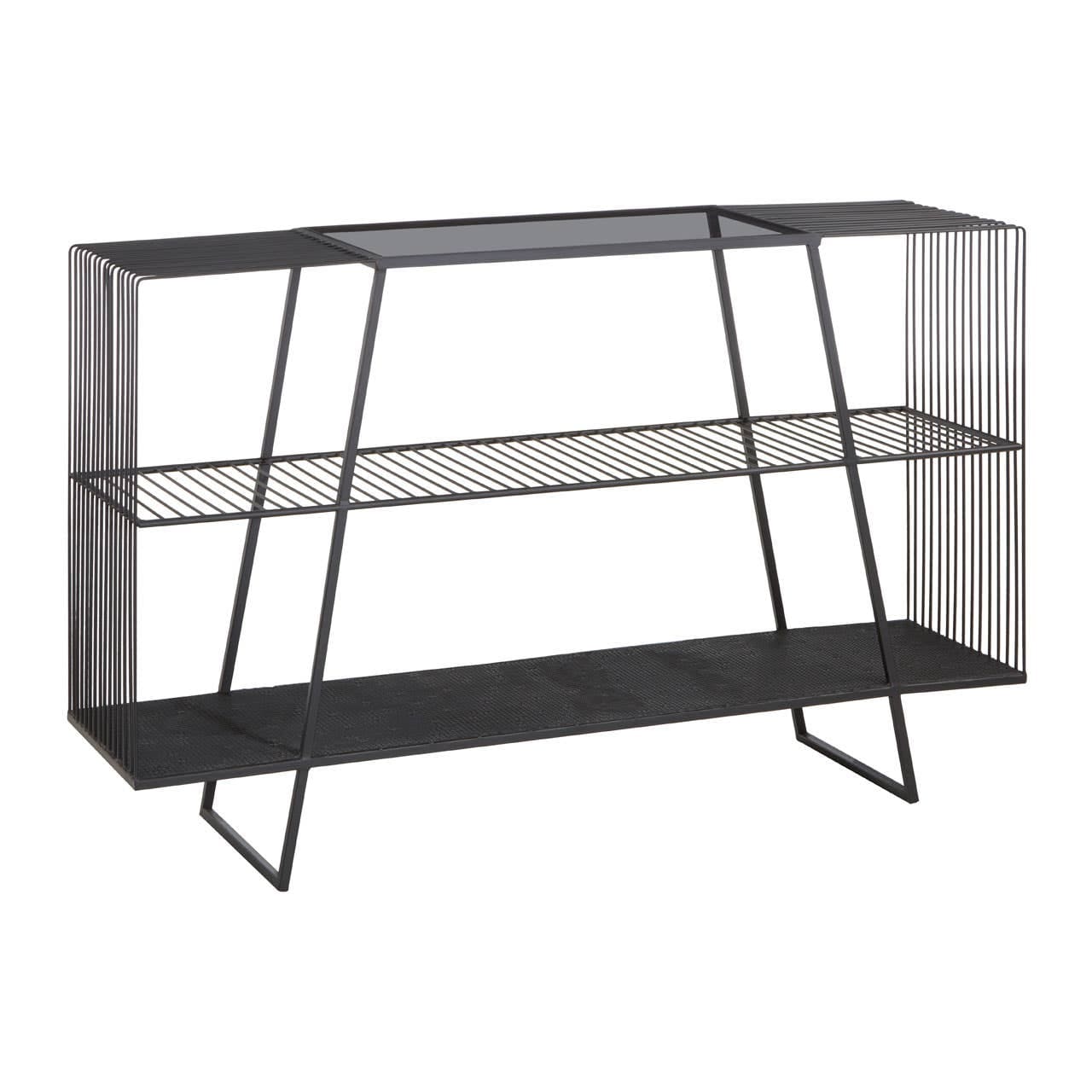 Noosa & Co. Living Trento Console Table With Grey Glass Top House of Isabella UK