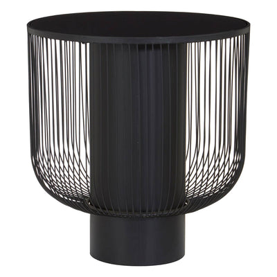 Noosa & Co. Living Trento End Table With Black Glass Top House of Isabella UK