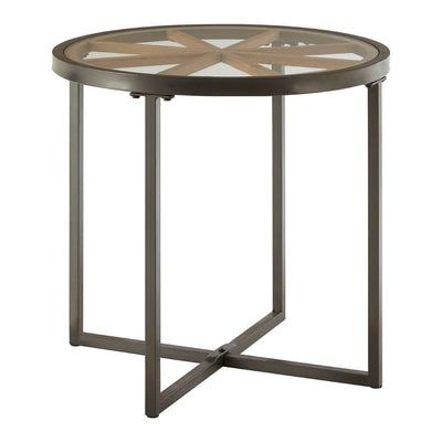 Noosa & Co. Living Trinity Tempered Glass Round Side Table House of Isabella UK