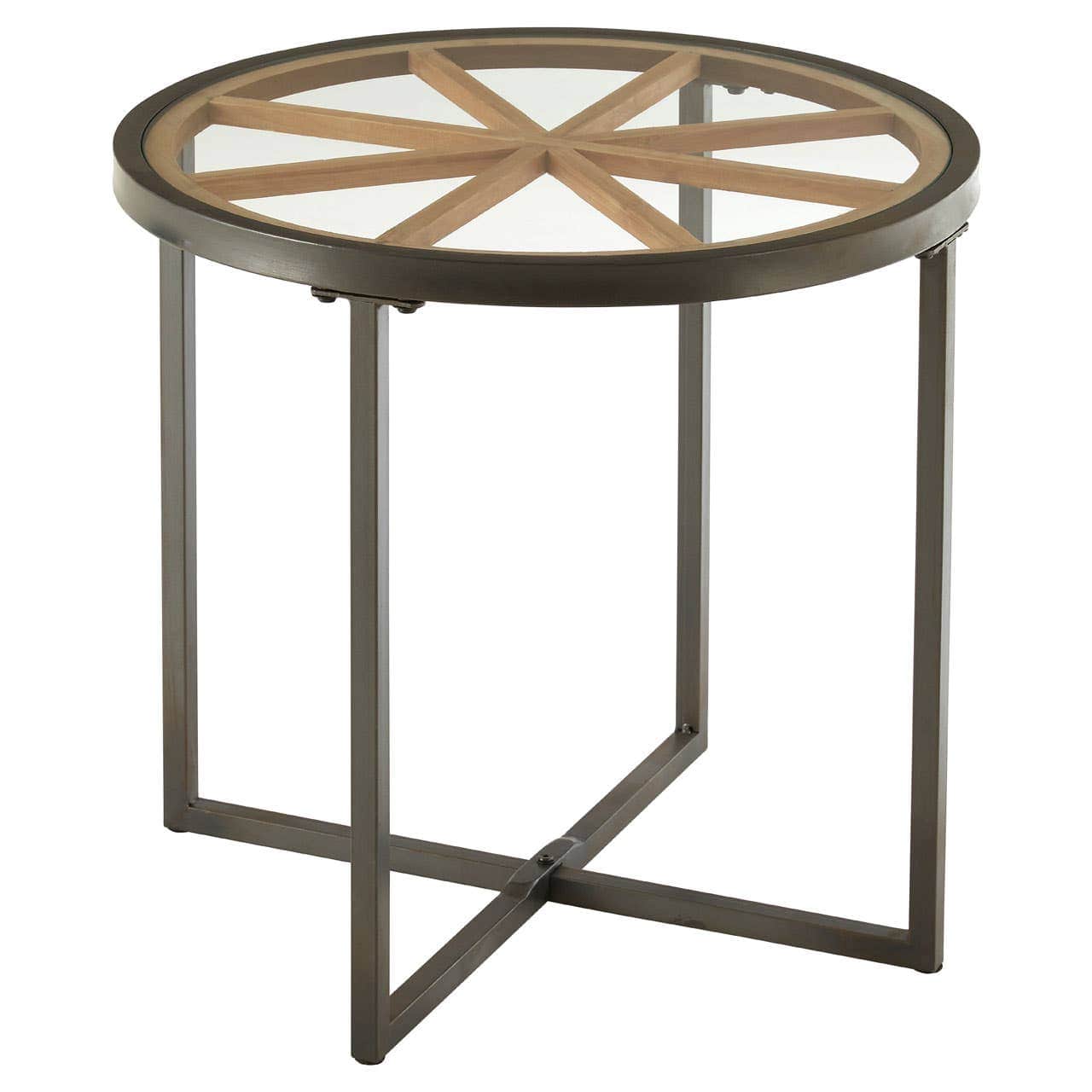 Noosa & Co. Living Trinity Tempered Glass Round Side Table House of Isabella UK